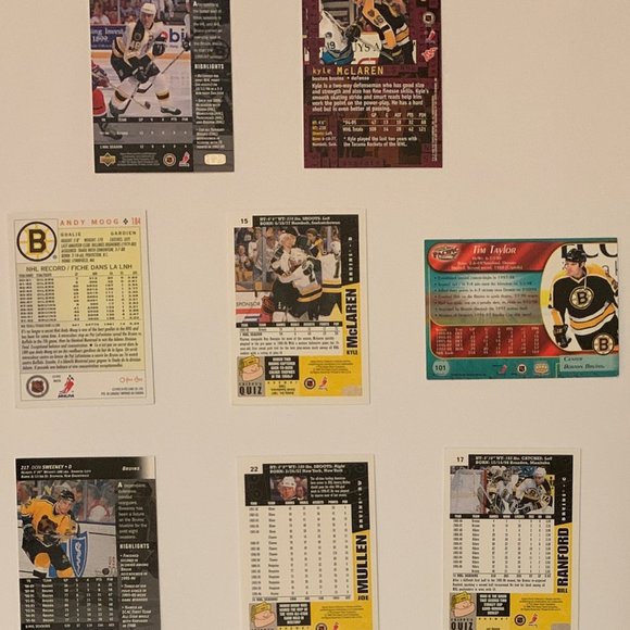 Boston Bruins Vintage NHL Hockey Cards - Lot of 15 w/ Bourque, Neely, Oates - Picture 5 of 7